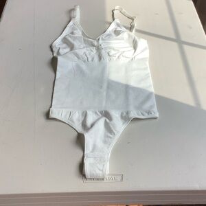 Chic White Bodysuit with Adjustable Straps